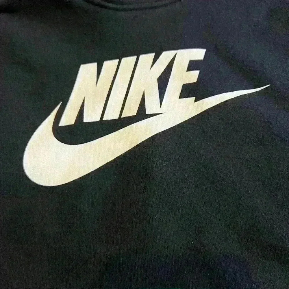 Nike Pullover Hoodie Kids Small Black Excellent Futura Logo Fleece Sweatshirt‎ - Picture 2 of 7